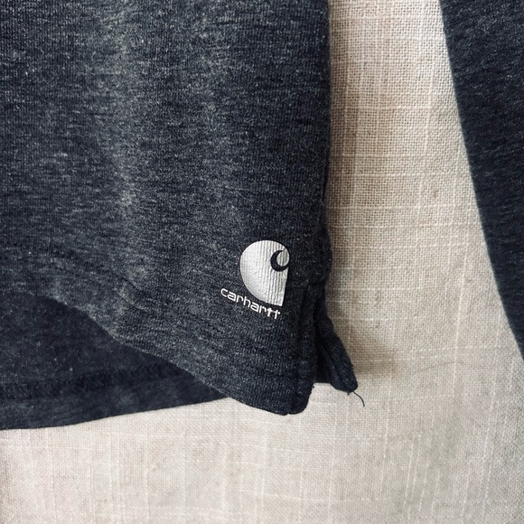 Carhartt Force Women’s Small Quarter Zip Long Sleeve Athletic Top Gray - Picture 3 of 5